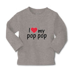 Baby Clothes I Love My Pop Pop An Dad's Love with Red Heart Boy & Girl Clothes - Cute Rascals