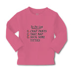 Baby Clothes To Do List Crap Pants Take Nap Suck Some Titties Boy & Girl Clothes - Cute Rascals