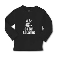 Baby Clothes Stop Bullying Sign and Social Problems of Humanity with Handprint - Cute Rascals