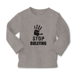 Baby Clothes Stop Bullying Sign and Social Problems of Humanity with Handprint - Cute Rascals