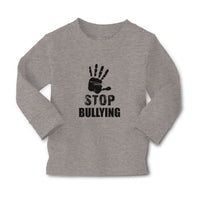 Baby Clothes Stop Bullying Sign and Social Problems of Humanity with Handprint - Cute Rascals