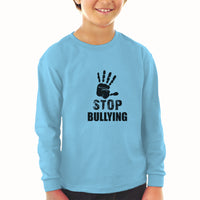 Baby Clothes Stop Bullying Sign and Social Problems of Humanity with Handprint - Cute Rascals