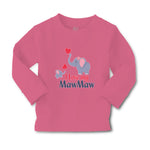 Baby Clothes I Love My Mawmaw Elephants Love Towards Her Child with Hearts - Cute Rascals