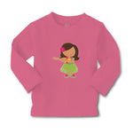 Baby Clothes Cute Dancing Hawaiian Girl with Flower on Head and Skirt of Grass - Cute Rascals