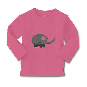 Baby Clothes Grey Elephant with The Trump up Zoo Funny Boy & Girl Clothes Cotton