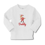 Baby Clothes Daddy and A Deer in An Christmas Santa Claus's Costume with Horns - Cute Rascals