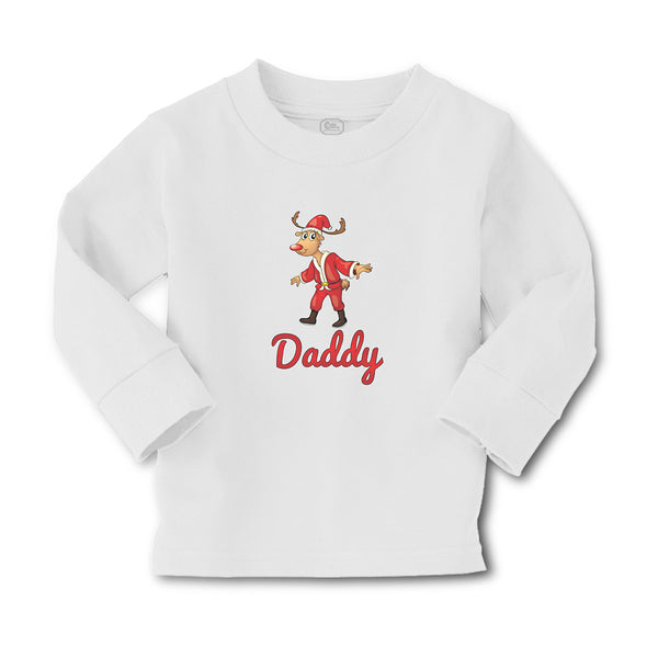 Baby Clothes Daddy and A Deer in An Christmas Santa Claus's Costume with Horns - Cute Rascals