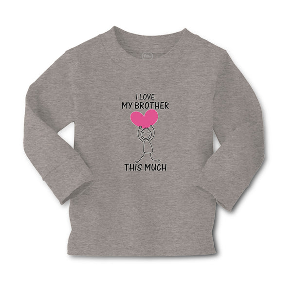 Baby Clothes I Love My Brother Much Girl Holding Heart Hand Smiling Cotton - Cute Rascals