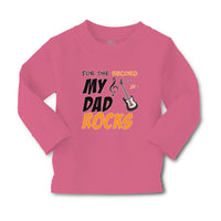 Baby Clothes For The Record My Dad Rocks Boy & Girl Clothes Cotton - Cute Rascals