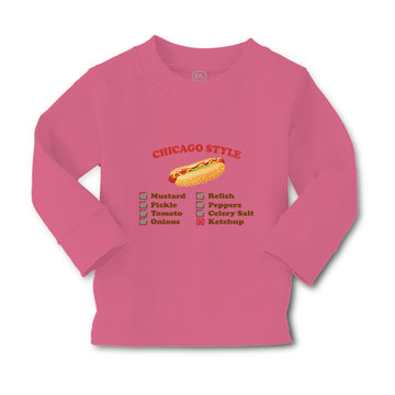 Baby Clothes Chicago Style Image of A Hot Dog Funny Humor Boy & Girl Clothes