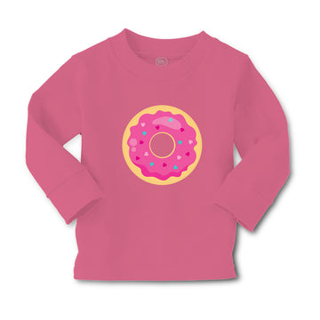 Baby Clothes Pink Donuts Food and Beverages Desserts Boy & Girl Clothes Cotton