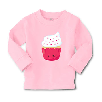 Baby Clothes Pink Love Cupcake Eyes Food and Beverages Cupcakes Cotton