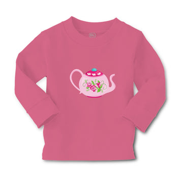 Baby Clothes Rose Print Teapot Food and Beverages Tea Boy & Girl Clothes Cotton