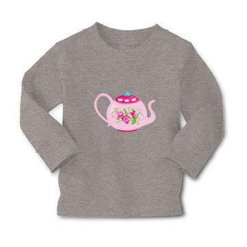 Baby Clothes Rose Print Teapot Food and Beverages Tea Boy & Girl Clothes Cotton