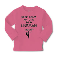 Baby Clothes Keep Calm My Dad Is A Lineman Dad Father's Day Boy & Girl Clothes - Cute Rascals