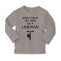 Baby Clothes Keep Calm My Dad Is A Lineman Dad Father's Day Boy & Girl Clothes - Cute Rascals