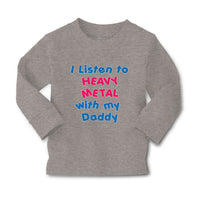 Baby Clothes I Listen to Heavy Metal with My Daddy Dad Father's Day Cotton - Cute Rascals