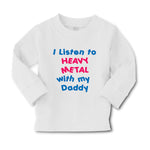 Baby Clothes I Listen to Heavy Metal with My Daddy Dad Father's Day Cotton - Cute Rascals