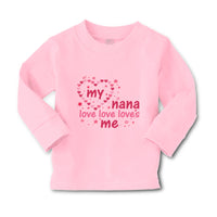 Baby Clothes My Nana Love Love Loves Me Grandmother Grandma Style D Cotton - Cute Rascals