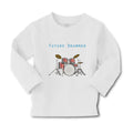 Baby Clothes Future Drummer Drum Set Future Profession Boy & Girl Clothes Cotton