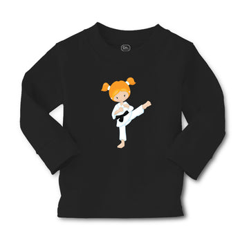 Baby Clothes Karate Girl Pose 3 Red Sports Karate & Mma Boy & Girl Clothes