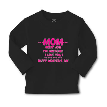 Baby Clothes Mom Great Job! I'M Awesome! Happy Mother's Day Boy & Girl Clothes