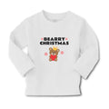 Baby Clothes Bearry Christmas Teddy Bear Sitting Crown Head Heart Hand Cotton