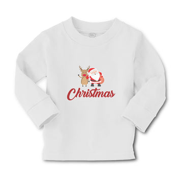 Baby Clothes Christmas Celebration with Santa Claus and Deer Animal Cotton