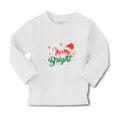 Baby Clothes Merry Bright with Christmas Santa Cap Boy & Girl Clothes Cotton