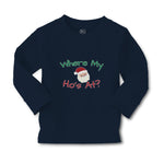 Baby Clothes Where My Ho's at with Santa Face and Hat Boy & Girl Clothes Cotton - Cute Rascals