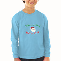 Baby Clothes Where My Ho's at with Santa Face and Hat Boy & Girl Clothes Cotton - Cute Rascals