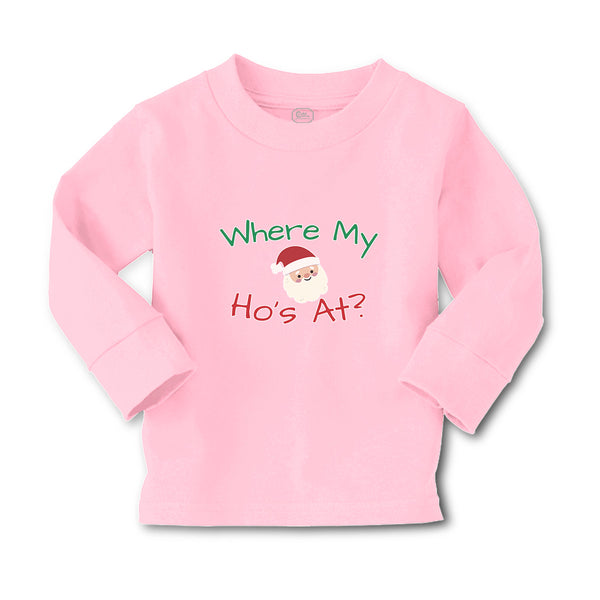 Baby Clothes Where My Ho's at with Santa Face and Hat Boy & Girl Clothes Cotton - Cute Rascals