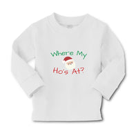 Baby Clothes Where My Ho's at with Santa Face and Hat Boy & Girl Clothes Cotton - Cute Rascals