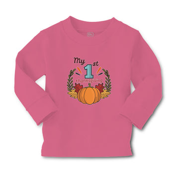 Baby Clothes My 1St Thanksgiving Vegetable Pumpkin with Leaves Cotton