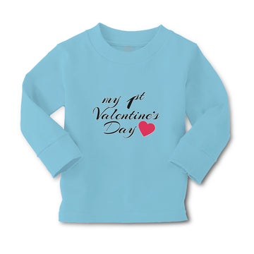 Baby Clothes My 1St Valentine's Day with Heart Symbol Boy & Girl Clothes Cotton