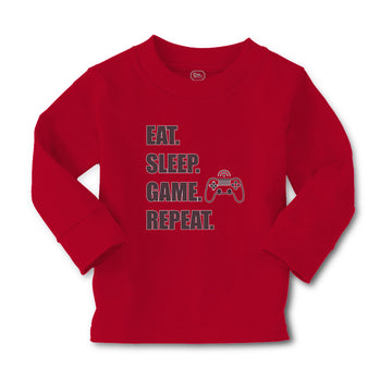 Baby Clothes Eat. Sleep. Game. Repeat. Video Game Boy & Girl Clothes Cotton