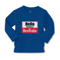 Baby Clothes Hello My Name Is Beefcake Boy & Girl Clothes Cotton