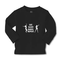 Baby Clothes Eat. Sleep. Dance. Repeat. Girls Dancing Silhouette Cotton - Cute Rascals