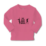 Baby Clothes Eat. Sleep. Dance. Repeat. Girls Dancing Silhouette Cotton - Cute Rascals