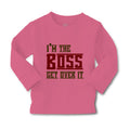 Baby Clothes I'M The Boss Get over It Funny Humor Boy & Girl Clothes Cotton