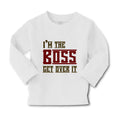 Baby Clothes I'M The Boss Get over It Funny Humor Boy & Girl Clothes Cotton