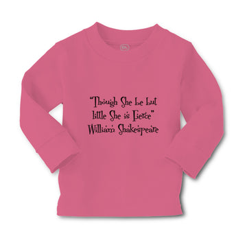 Baby Clothes "Though She Be but Little She Fierce" Ws Funny Humor Cotton