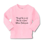 Baby Clothes "Though She Be but Little She Fierce" Ws Funny Humor Cotton - Cute Rascals