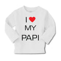 Baby Clothes I Love Heart My Papi Valentines Love Boy & Girl Clothes Cotton