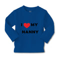 Baby Clothes I Love Heart My Nanny Grandmother Grandma Boy & Girl Clothes Cotton