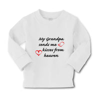 Baby Clothes My Grandpa Sends Me Kisses from Heaven Grandpa Grandfather Cotton - Cute Rascals