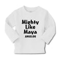 Baby Clothes Mighty like Maya Angelou Funny Humor Boy & Girl Clothes Cotton