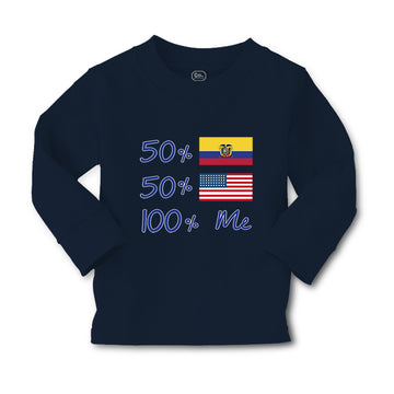 Baby Clothes 50%Ecuador + 50% American = 100% Me Boy & Girl Clothes Cotton