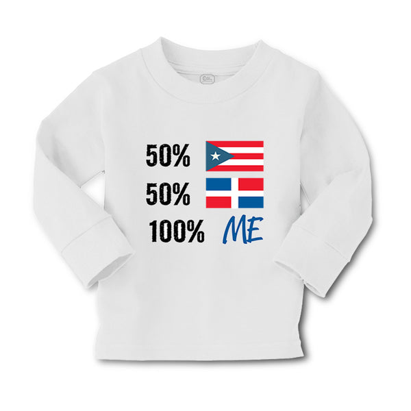 Baby Clothes 50% Puerto Rican 50% Dominican = 100% Me Boy & Girl Clothes Cotton - Cute Rascals