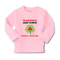 Baby Clothes Warning Irish Temper - Italian Attitude Boy & Girl Clothes Cotton - Cute Rascals